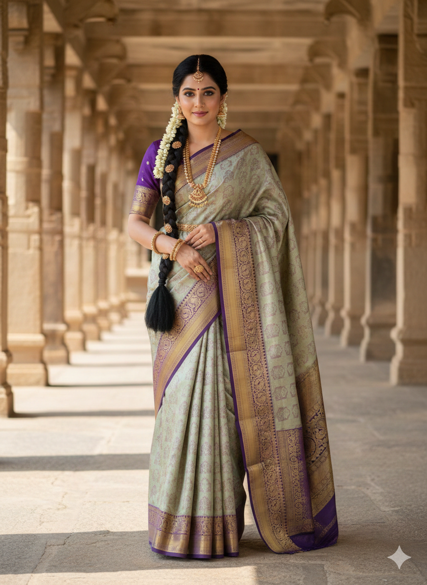 Kanchipuram pure mulberry silk sarees collection - handwoven bridal and wedding silk sarees direct from manufacturers at NN Silk Sarees