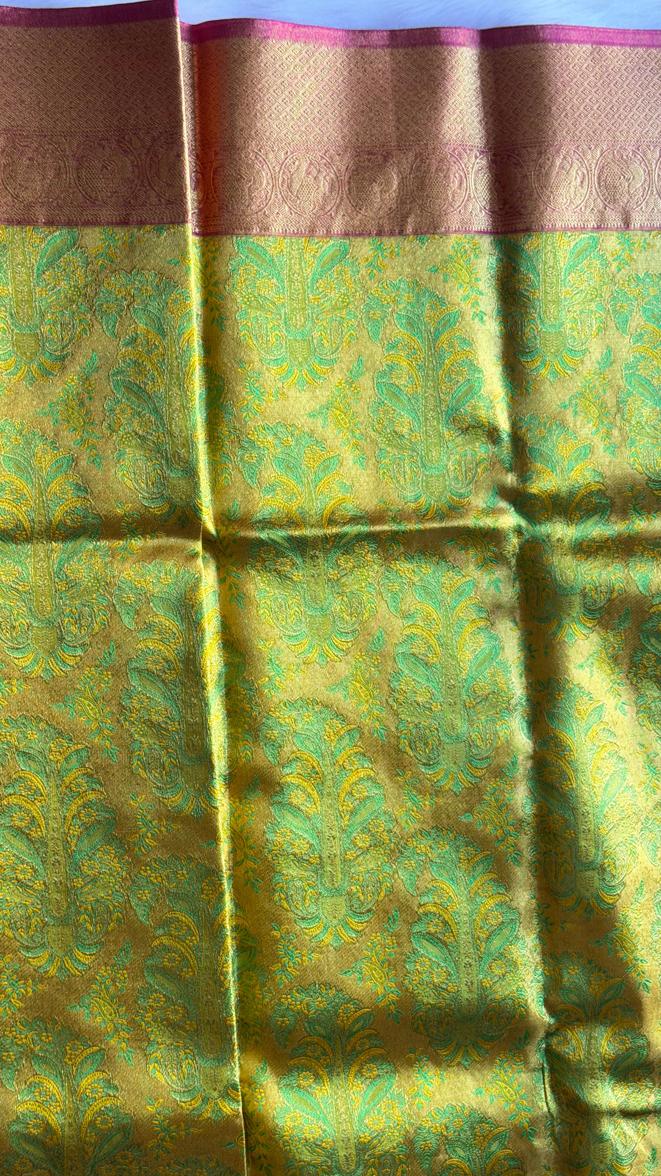 Kanchipuram pure silk saree full length - majestic heirloom bridal saree direct from weavers