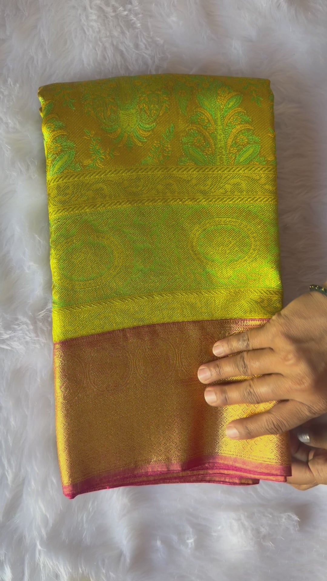 Kanchipuram Pure Silk Saree | Grand Pallu Bridal Collection (KPPS004)