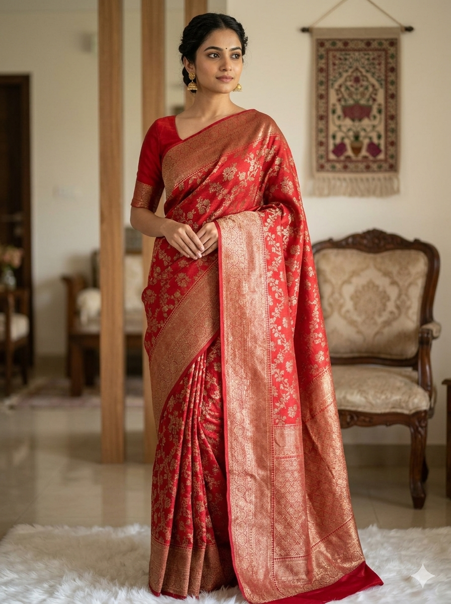 Kanchipuram pure mulberry silk saree traditional temple design with real zari - KPPS0012 - NN Silk Sarees